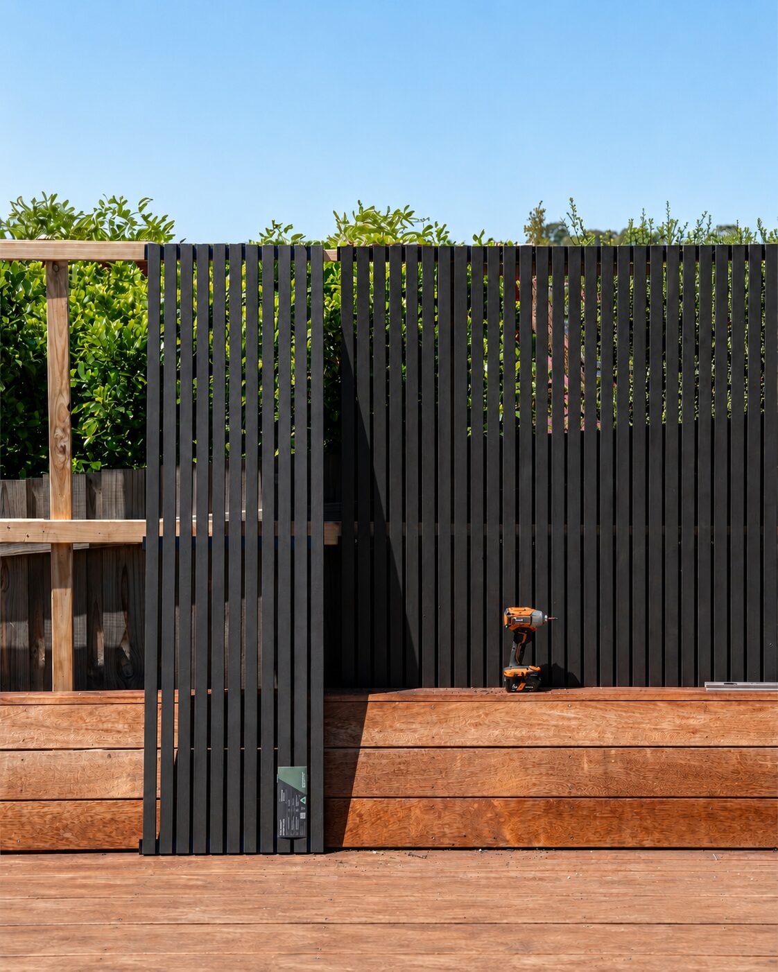 Timber slat screen detail