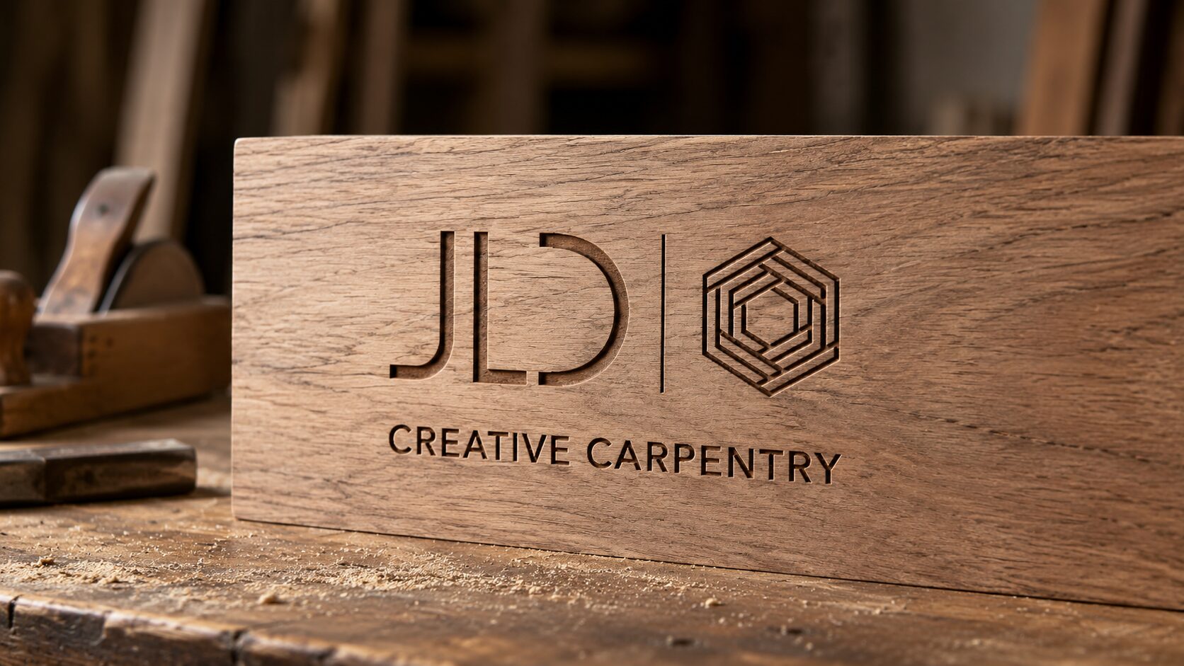 JLD Creative Carpentry engraved timber sign