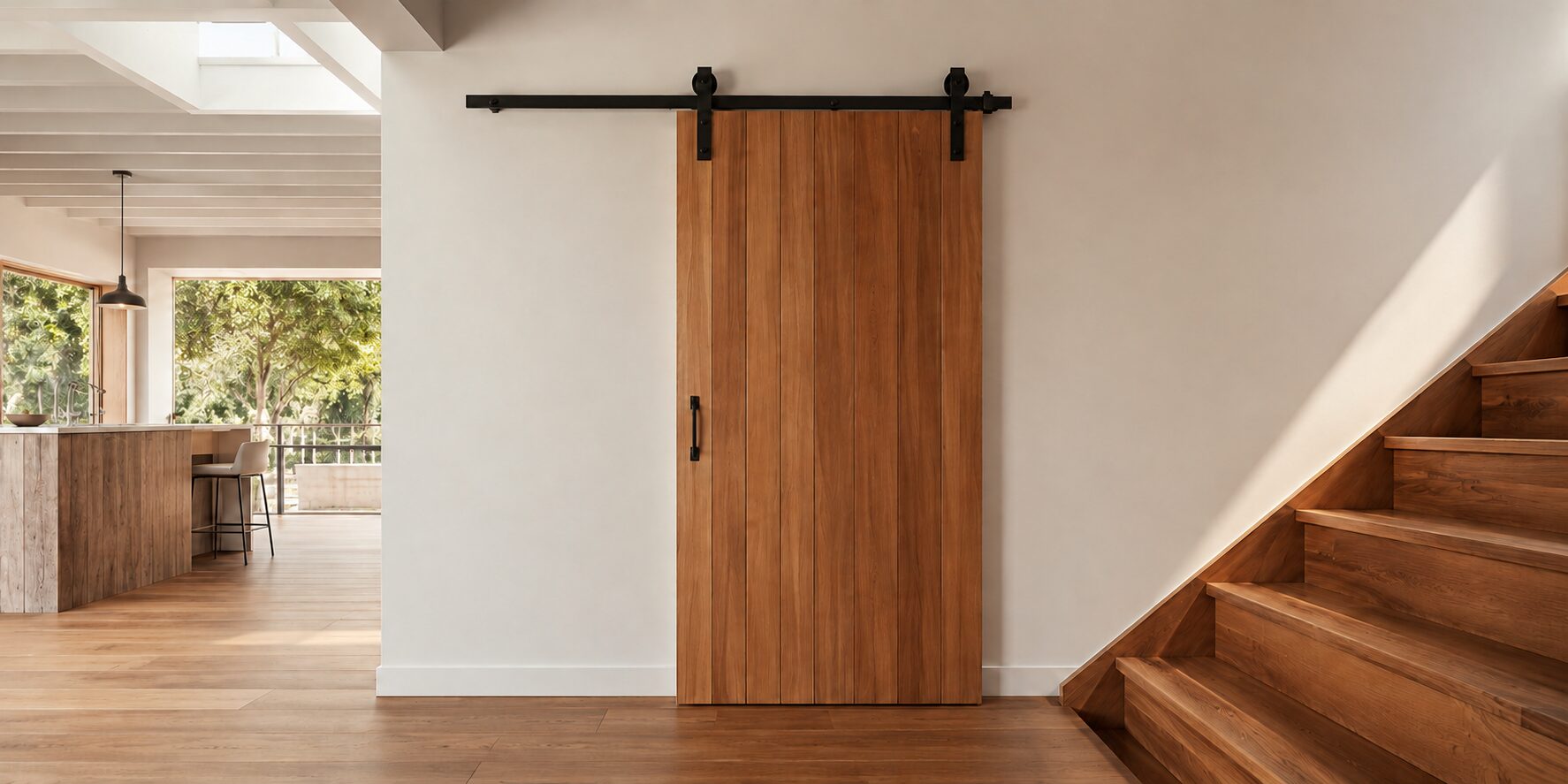 Custom timber barn door