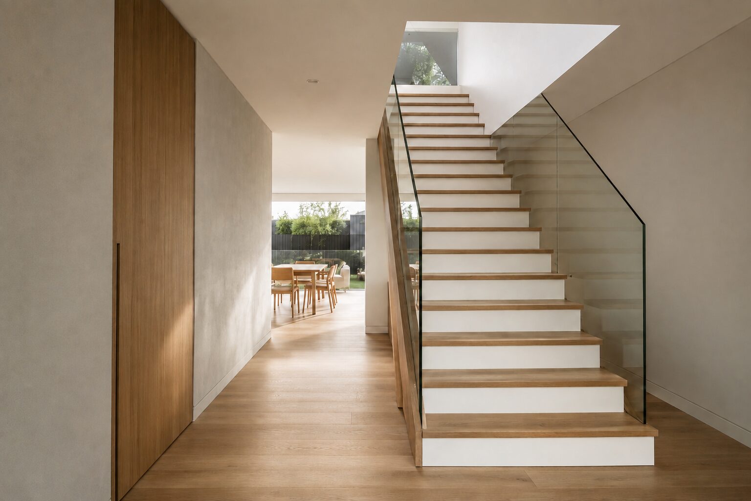 Timber staircase detail