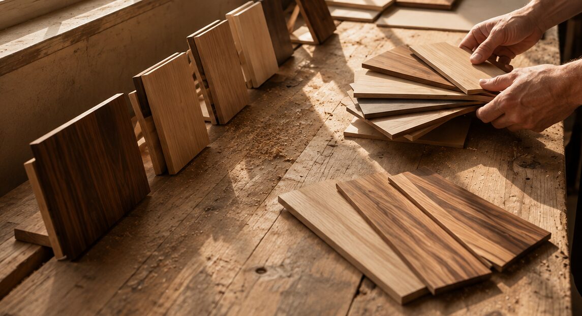 Selecting timber samples