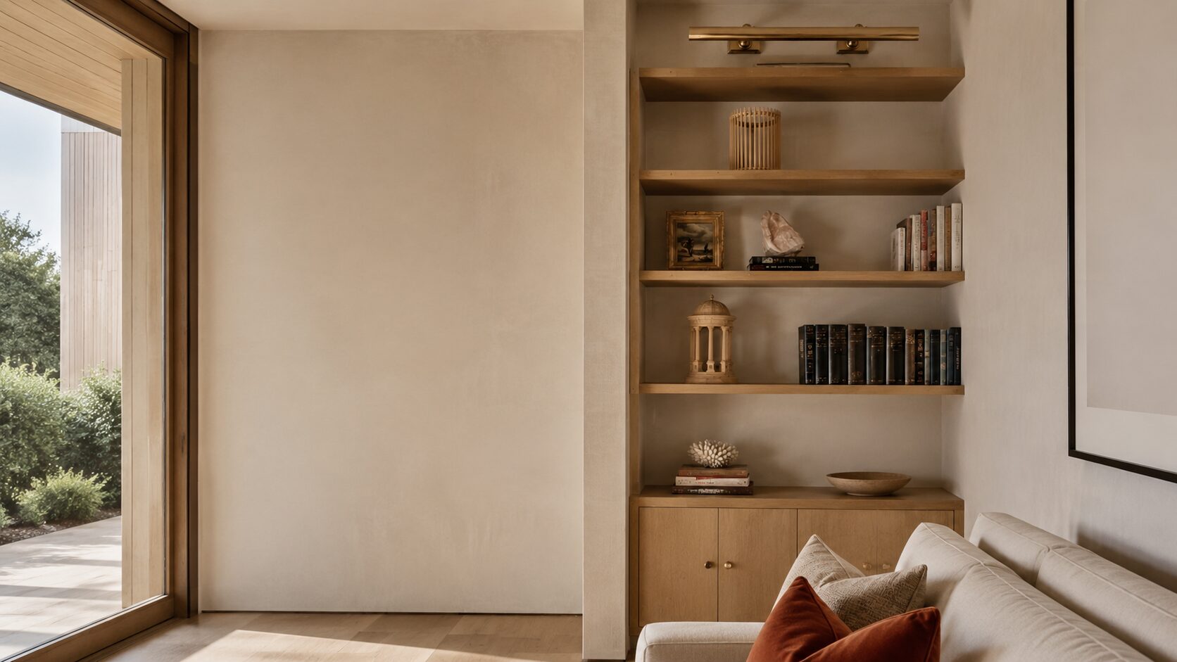 Built-in bespoke shelving