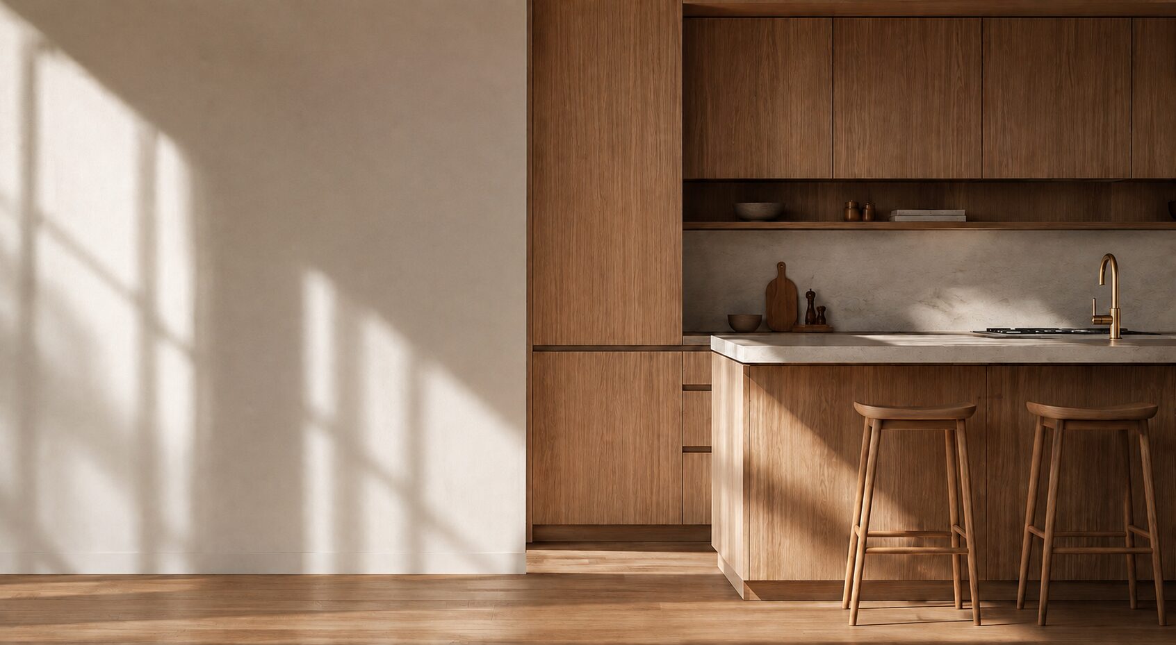 Timber kitchen installation